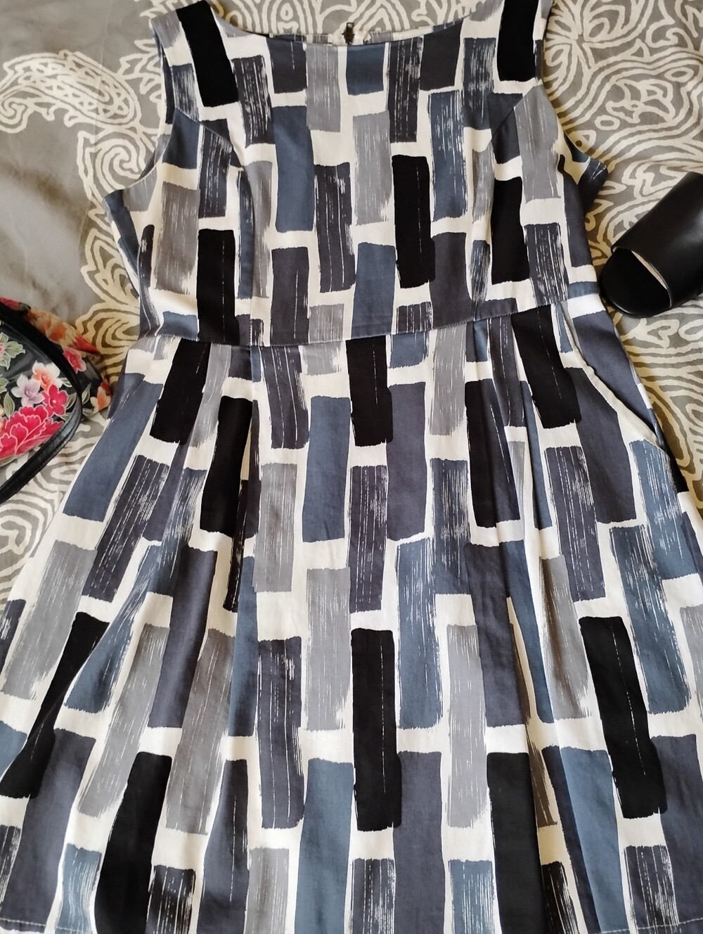 Sleeveless Retro Geometric Vintage Dress